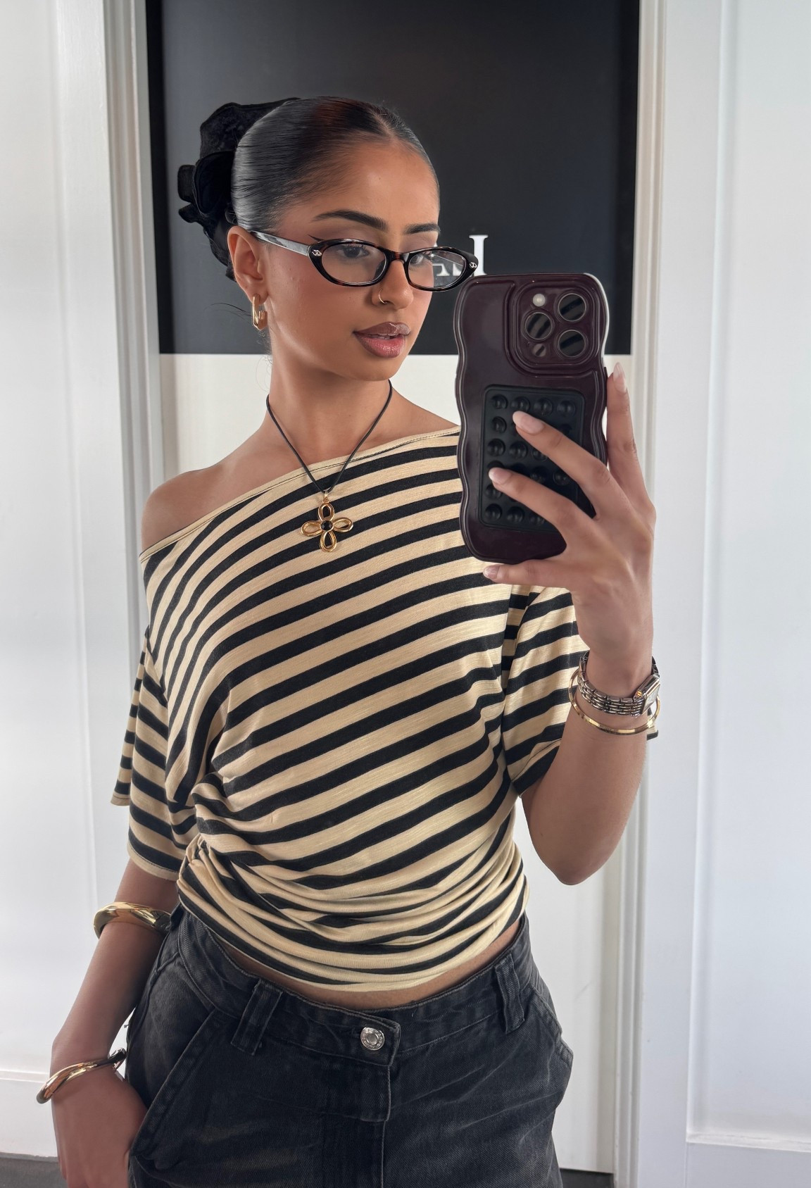 asos off the shoulder stripey yellow top 🦓⭐️✨

#LTKspring #LTKuk