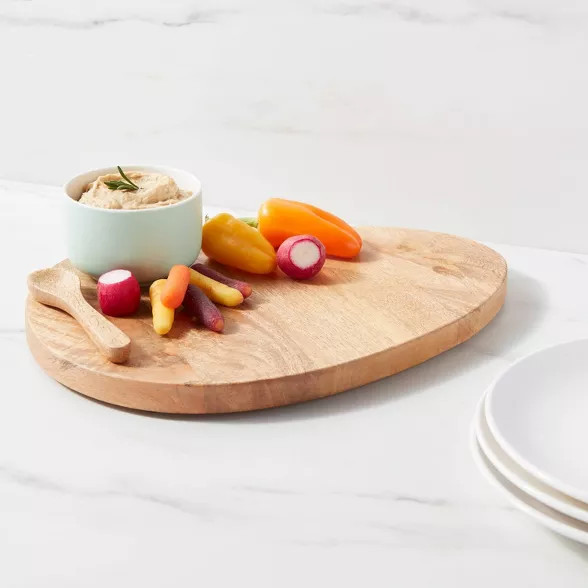 13" x 9" Wood Egg Shaped Serving Board - Threshold™ | Target