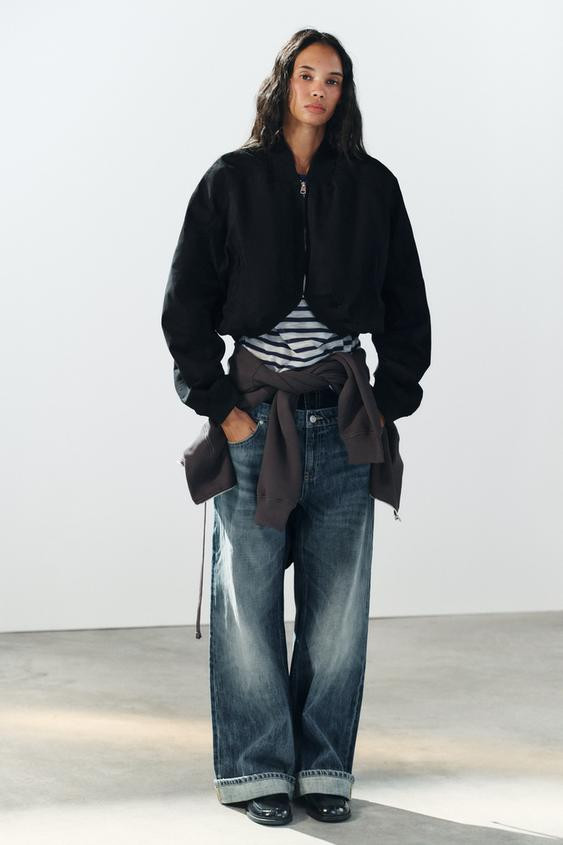 Zara - Trf Long Denim Jacket - Women - Blue - Women | Zara US