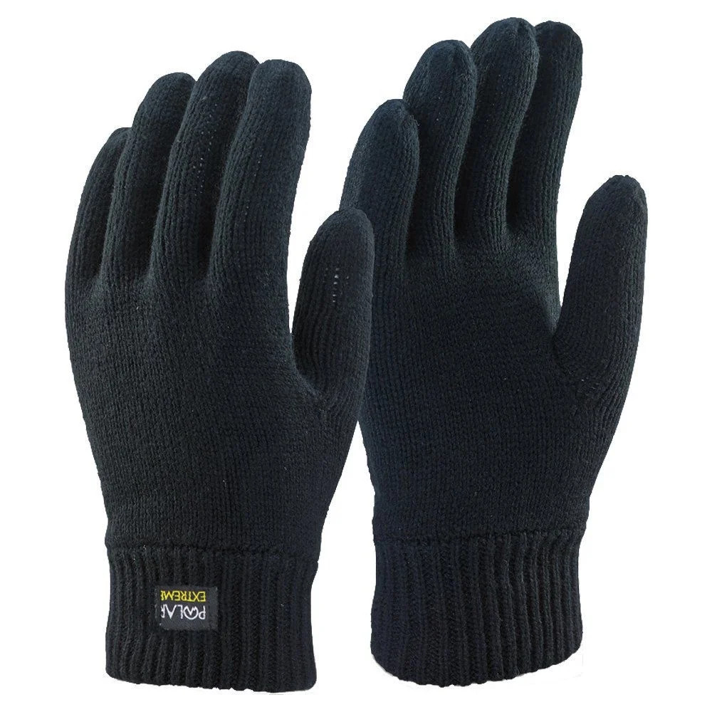 Men's Polar Extreme Insulated Knit Thermal Gloves, Black | Walmart (US)