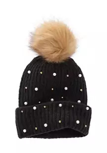 Pearl Beanie with Pom | Belk
