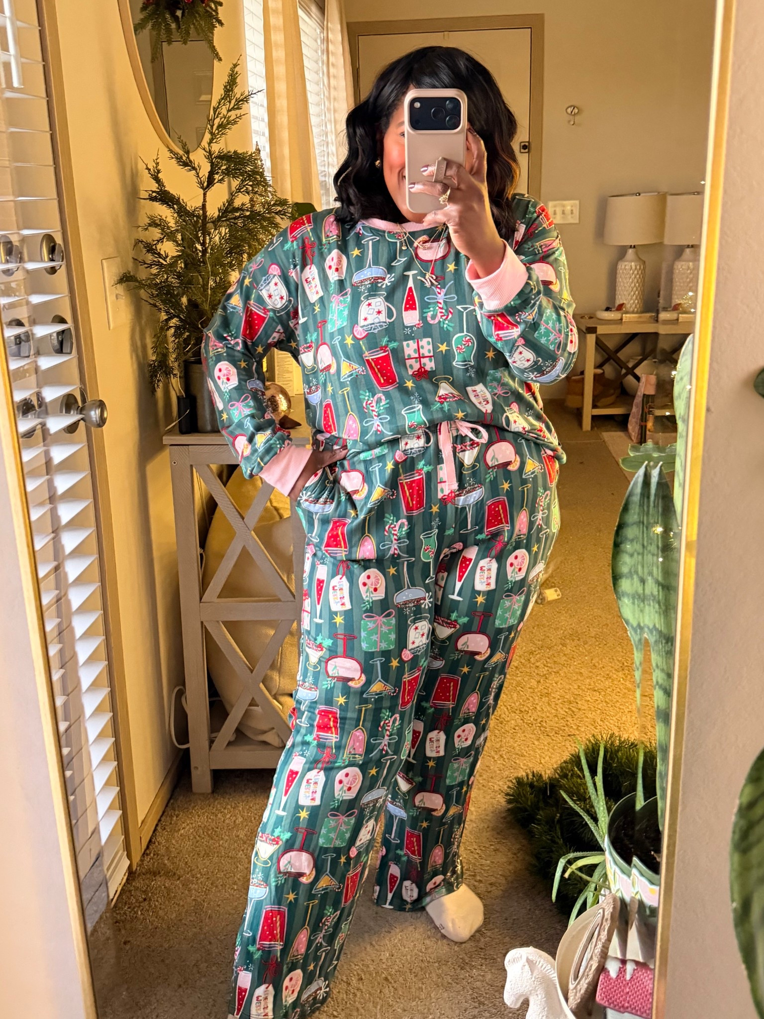 The cutest holiday Christmas pajama set from Walmart that can be worn through the New Year because it has cute cocktail glasses on it!! It’s so SOFT!!!! Wearing the XL.

#LTKCyberWeek #LTKHoliday #LTKGiftGuide