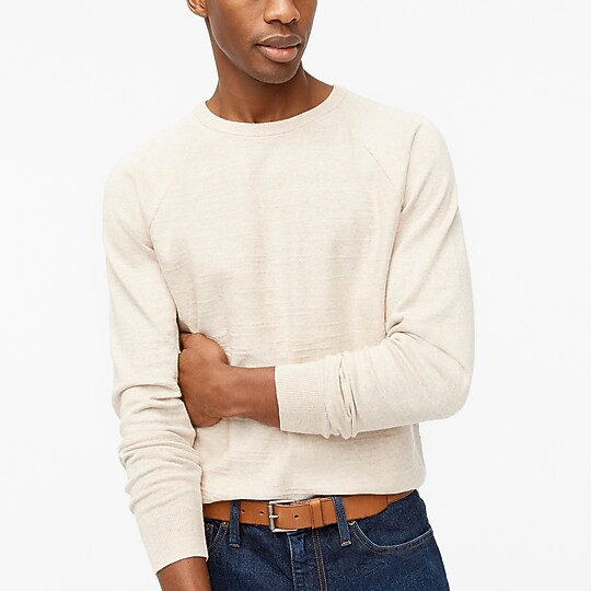 Raglan budded crewneck sweater | J.Crew Factory