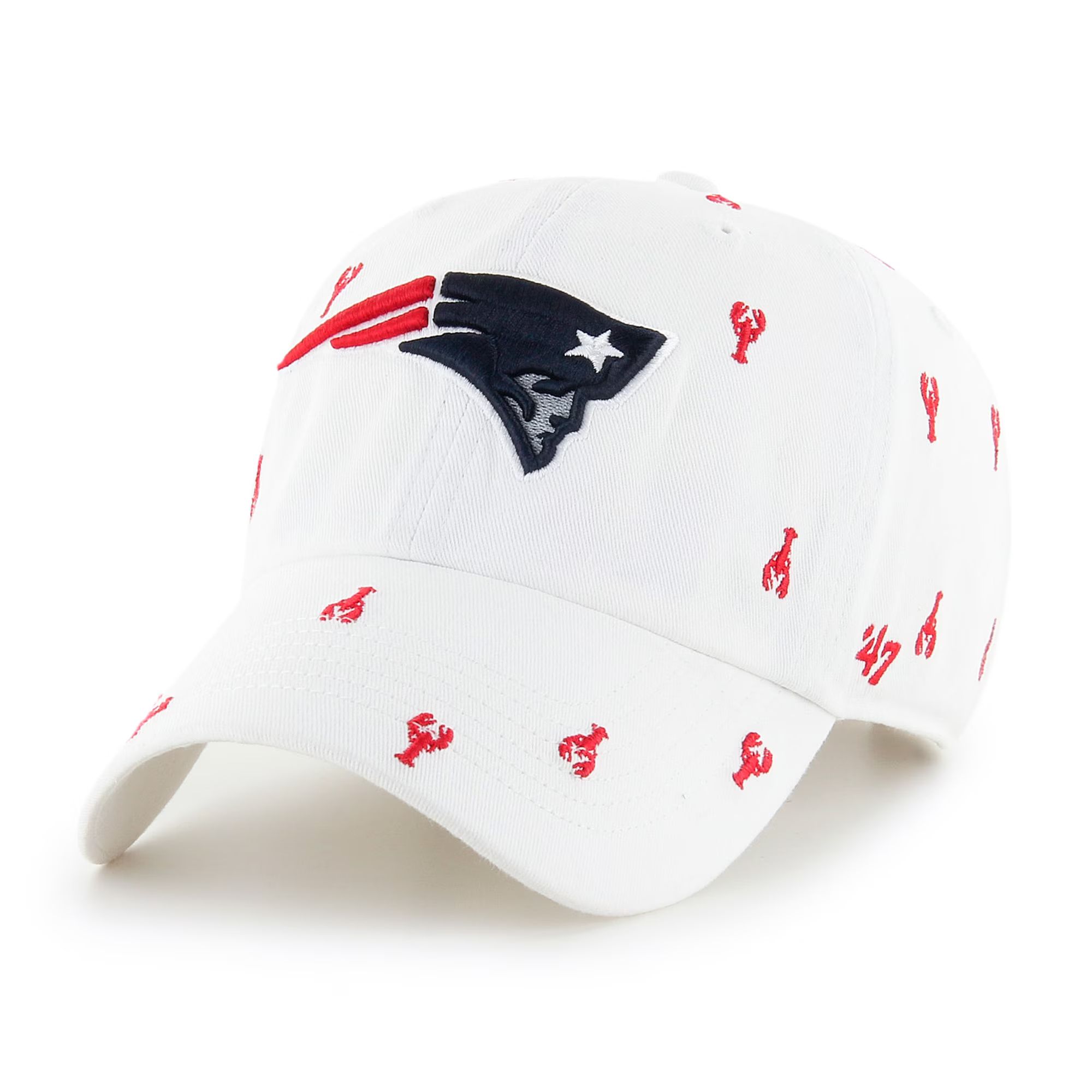 Unisex New England Patriots '47 White Confetti Clean Up Adjustable Hat | NFL Shop