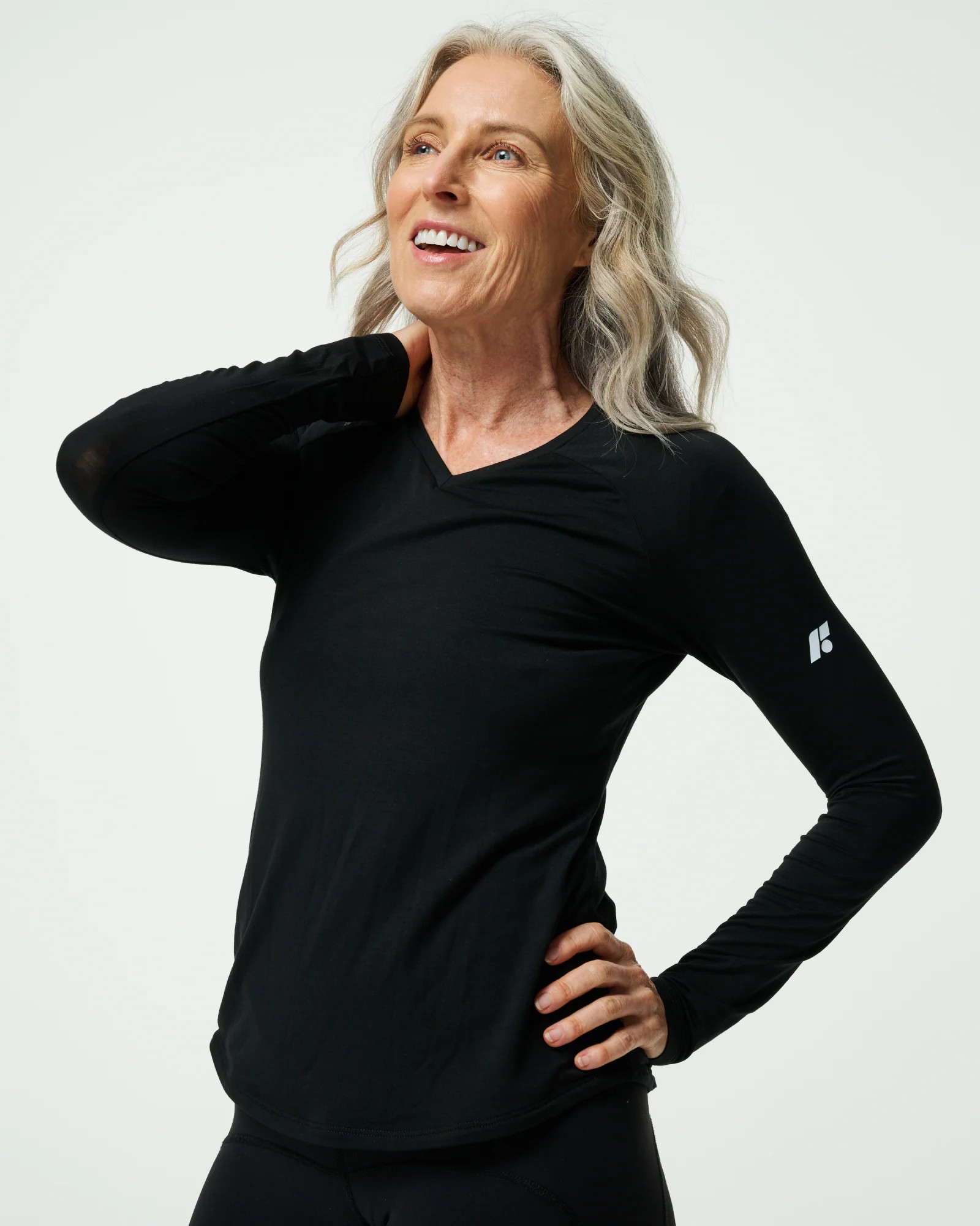 Core V-Neck Long Sleeve for Posture & Health | Forme® | Forme.Science (US)