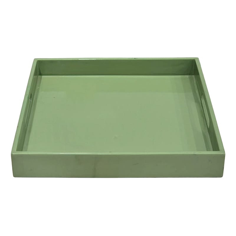 Green Enamel Decorative Tray, 13" | At Home