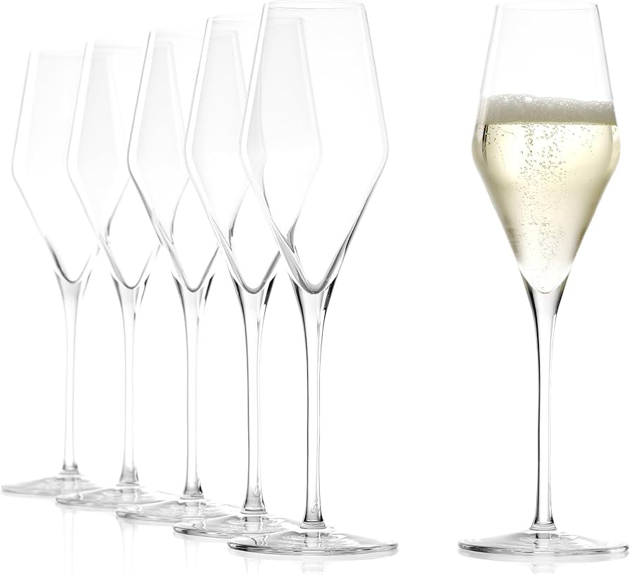 Stölzle Lausitz Quatrophil Champagnerkelche 6er-Set I 290ml Champagner Kelche ideal für Sekt od... | Amazon (DE)