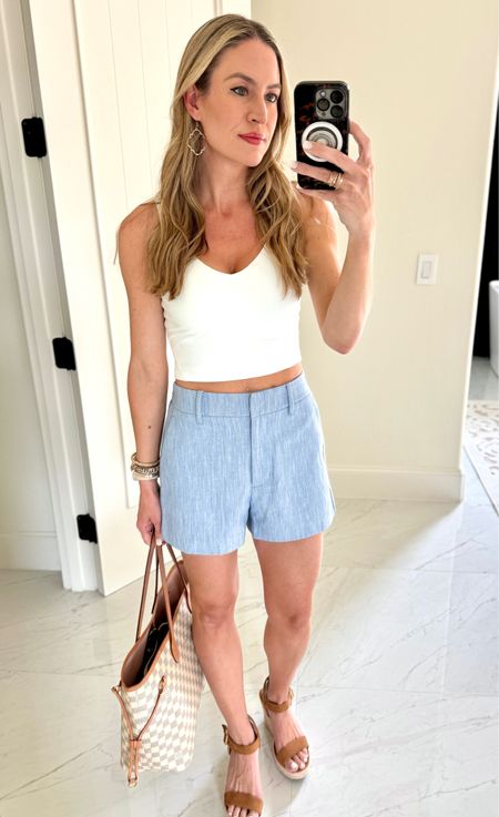 Tailored shorts are a great way to “dress up” any summer outfit. 

#everypiecefits

Summer shorts
Sandals
Wedges
Espadrilles
Chambray 
Summer outfit 
Brunch outfit 

#LTKSeasonal #LTKOver40 #LTKStyleTip
