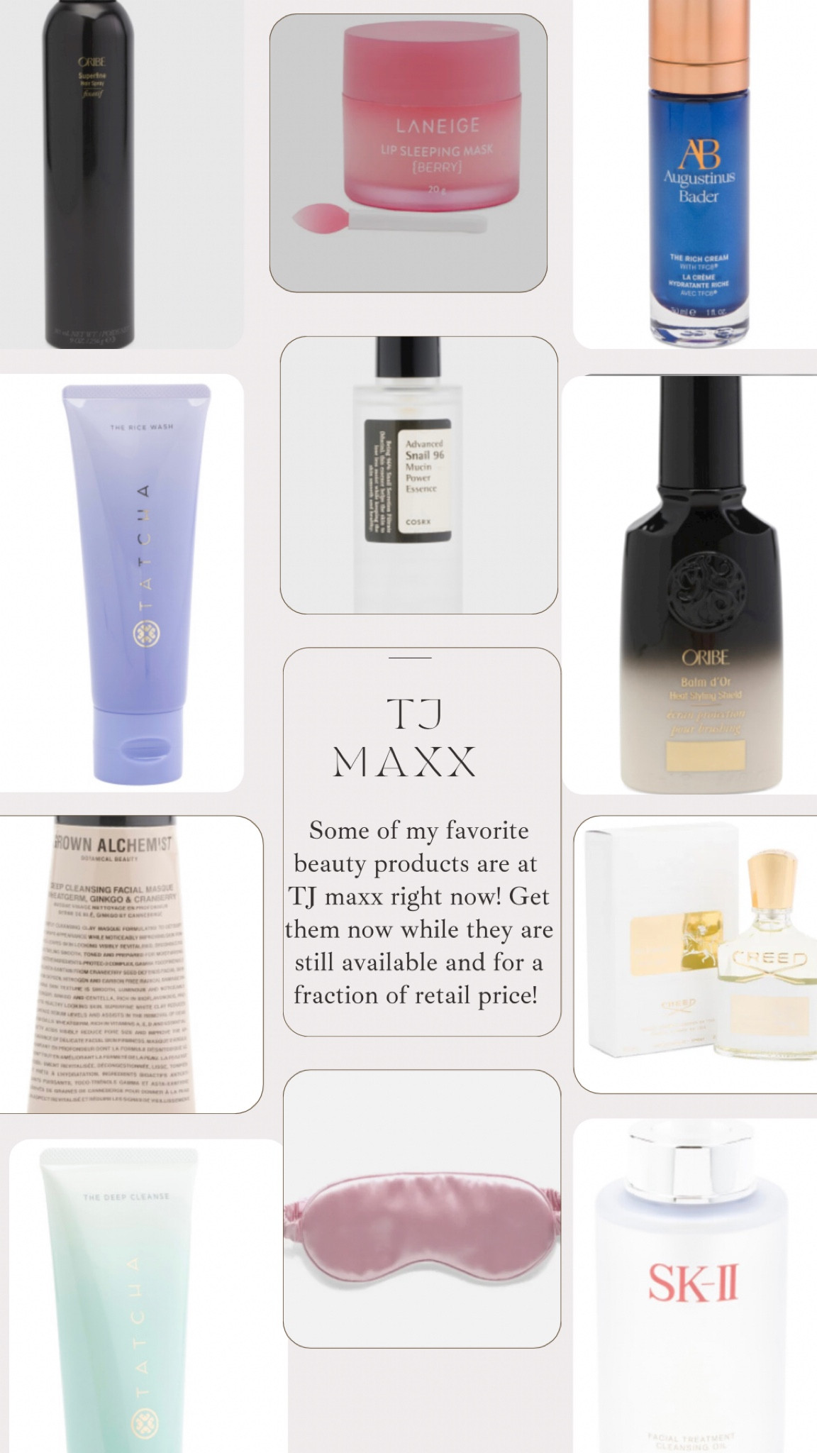 I can’t believe I found all my go-to fav beauty products at TJ Maxx! I added these babies to my cart! 

Let me know what you find that you love!

#LTKbeauty #LTKsalealert #LTKMostLoved