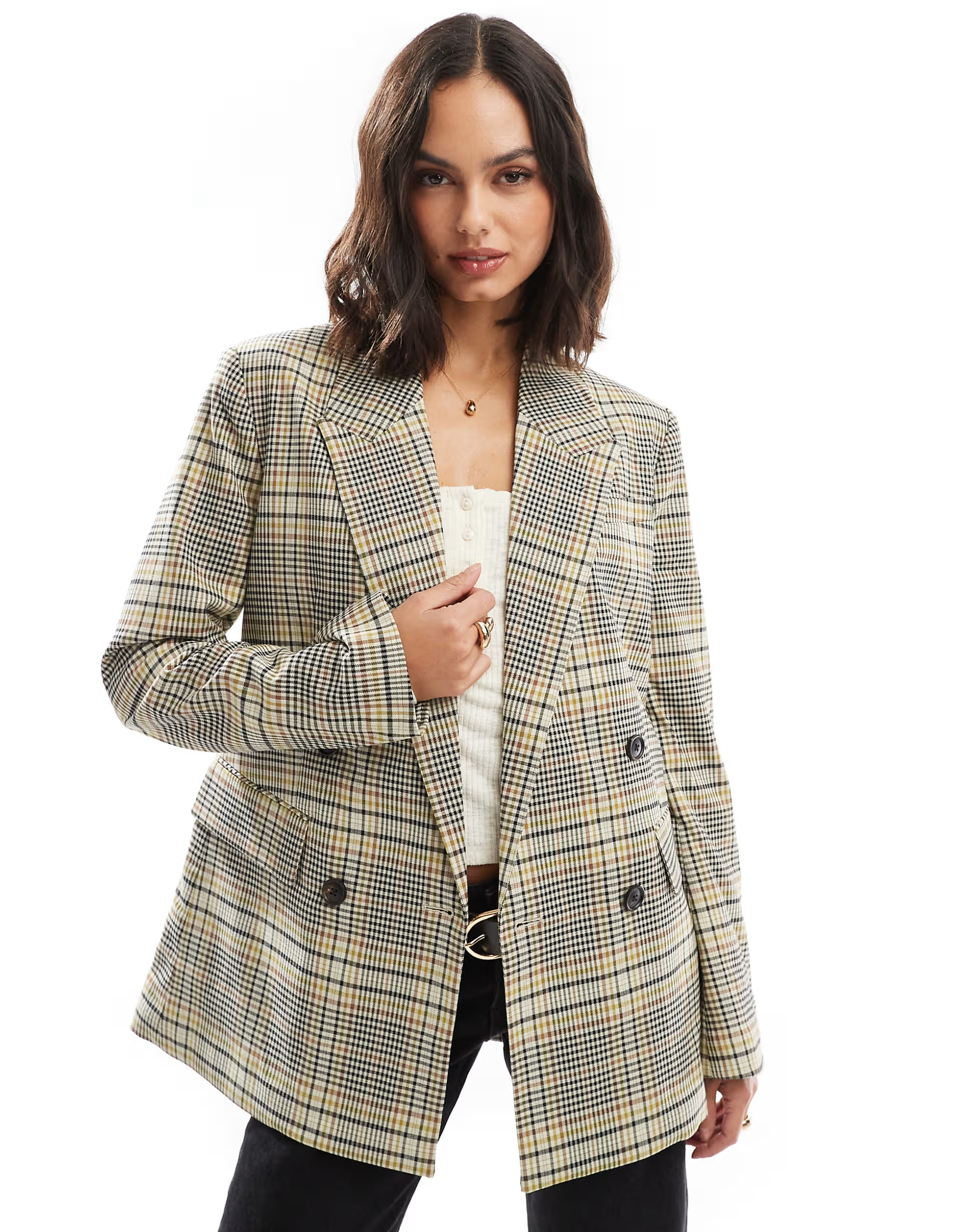 Scalpers Check Blazer In Lime | ASOS (Global)