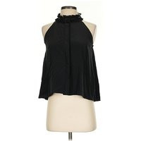 Alexis Sleeveless Silk Top Black Halter Neckline Tops - Used - Size X-Small | ThredUp (US)