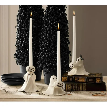 Pottery Barn Halloween Decor - Scary Squad Icon Candle Holder | Spooky Gothic Mantel Centerpiece, Haunted House Tabletop Accessory | Walmart (US)