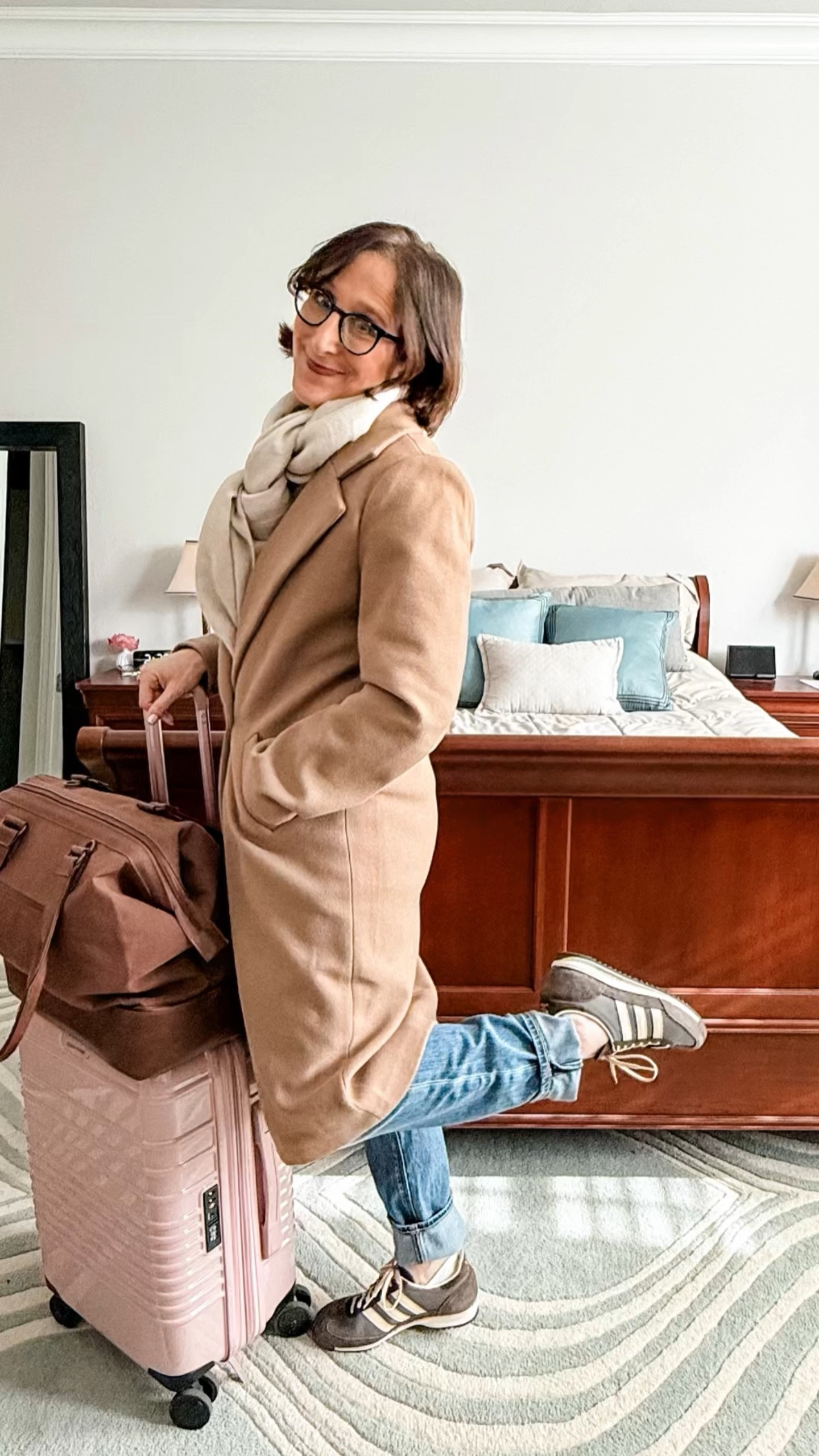 Layered & ready to fly into {almost} any temperature ✈️ wearing a small coat

#LTKTravel