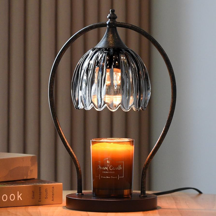 Candle Warmer Lamp, Vintage Dimmable Candle Warmer with Timer, Wax Melts Warmer for Jar Candles B... | Amazon (US)