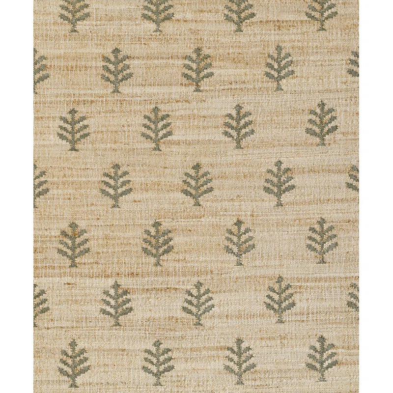 Handmade Flatweave Natural/Green Rug | Wayfair North America