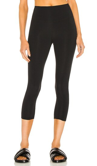 High Waist Airweight Crop Legging in Black | Revolve Clothing (Global)