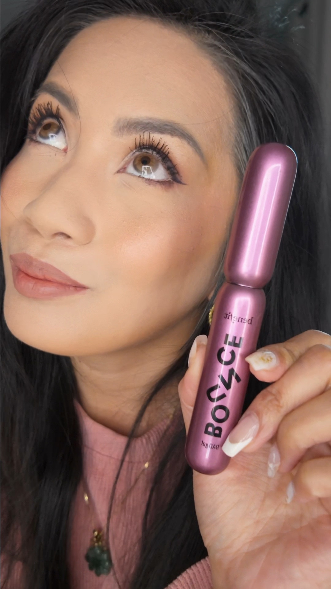 Before & After of the NEW Bad Gal Bounce Mascara @Benefit Cosmetics #benefitcosmetics #benefitclubpink #mascarareview #makeup #beauty