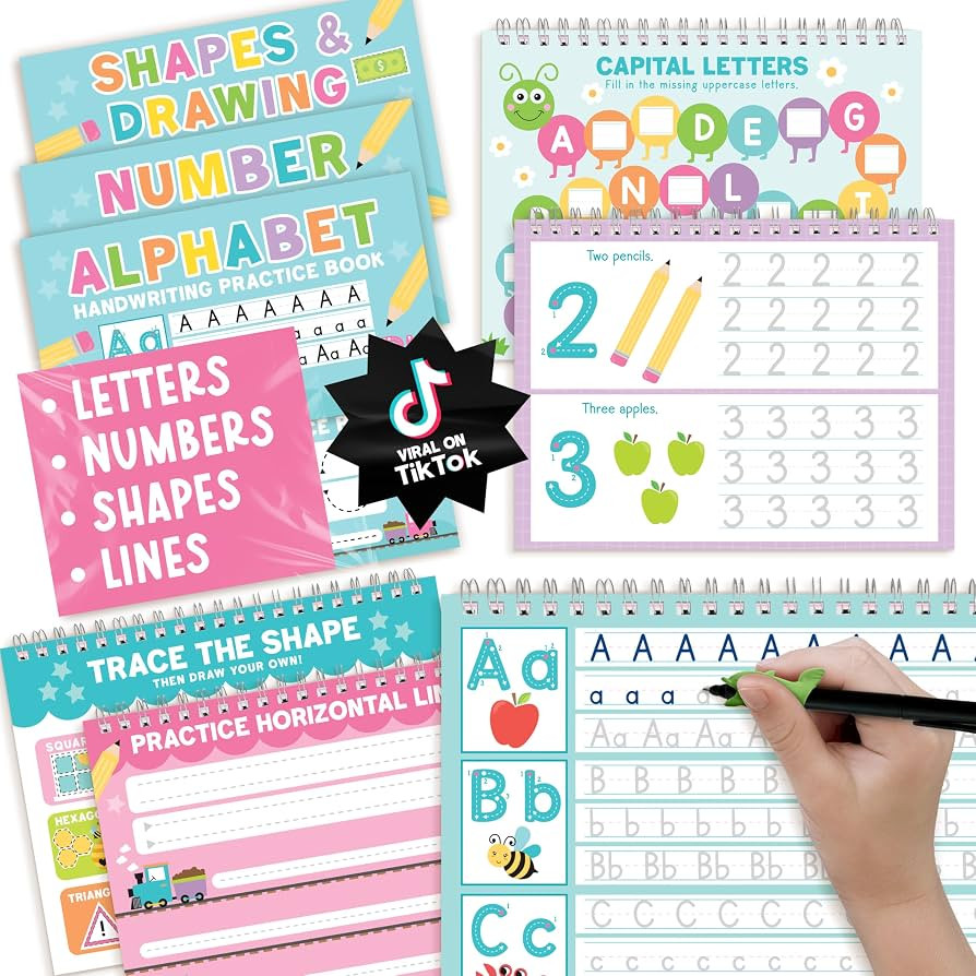 Hadley Designs Magic Grooved Writing Practice for Kids- Preschool Learning Activities, Letter Tra... | Amazon (US)