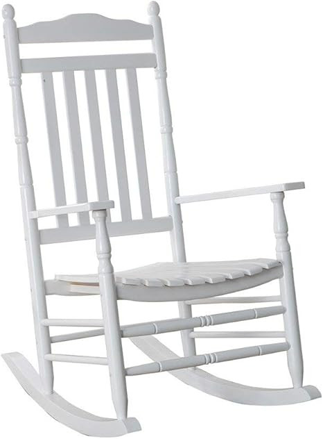 B&Z KD-22W Wooden Rocking chair Porch Rocker White Outdoor Traditional Indoor | Amazon (US)