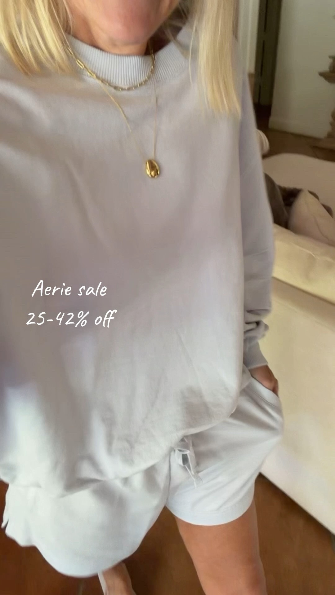 Aerie has the best sweatshirts and matching lounge sets 
All on sale currently 25-42% off
All come in several colors 
These colors are SO GOOD

These are all going to the beach with me 

These @jcrew white linen pants are lined fit tts and come in three different length options ￼

@Aerie ￼

#LTKOver40 #LTKdayinmylife #LTKTravel