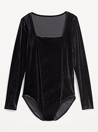 Square-Neck Velvet Bodysuit for Women | Old Navy (US)