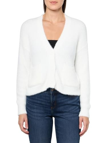 Forever 21 Women's Fuzzy Cardigan Sweater White | Amazon (US)