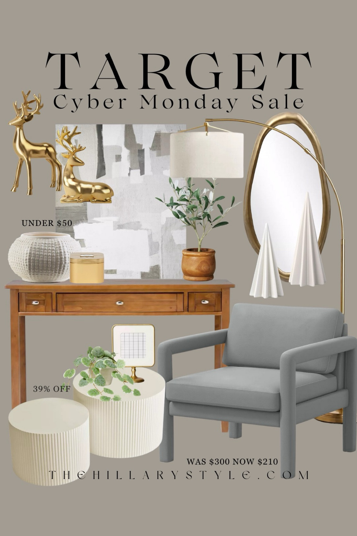 Target Cyber Monday Home Deals 
Furniture Finds, home decor, holiday decor on sale today! Accent chair, desk, art work, mirror, floor lamp, nesting coffee table, ceramic vase, faux plants, Christmas decor.

#LTKCyberWeek #LTKSaleAlert #LTKHome