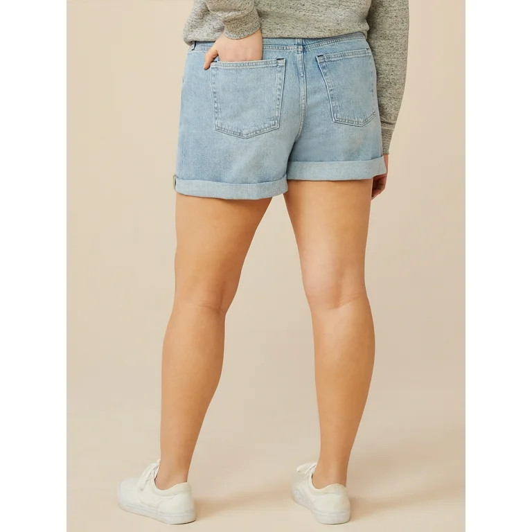 Free Assembly Women’s Rolled Cuff Jean Shorts - Walmart.com | Walmart (US)