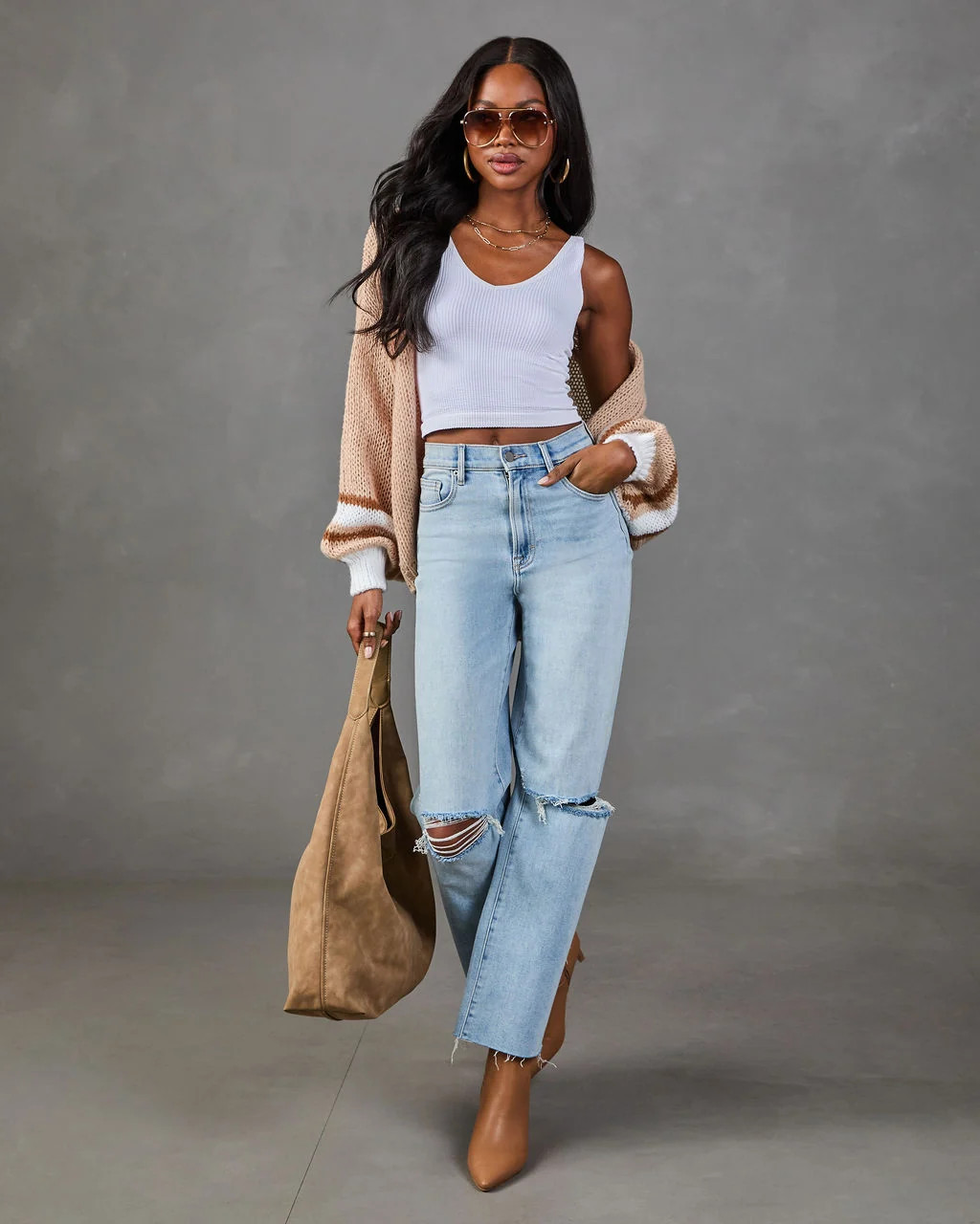 Bookstore Run Color Block Open Knit Cardigan | VICI