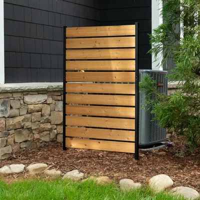 5ft H x 3.2ft W (1 Panel) No Dig Enclo Concord Wood Privacy Screen, Hide Trash Cans, Decorative Patio Privacy Screen, Outdoor Privacy Fence Panel, Air | Wayfair North America