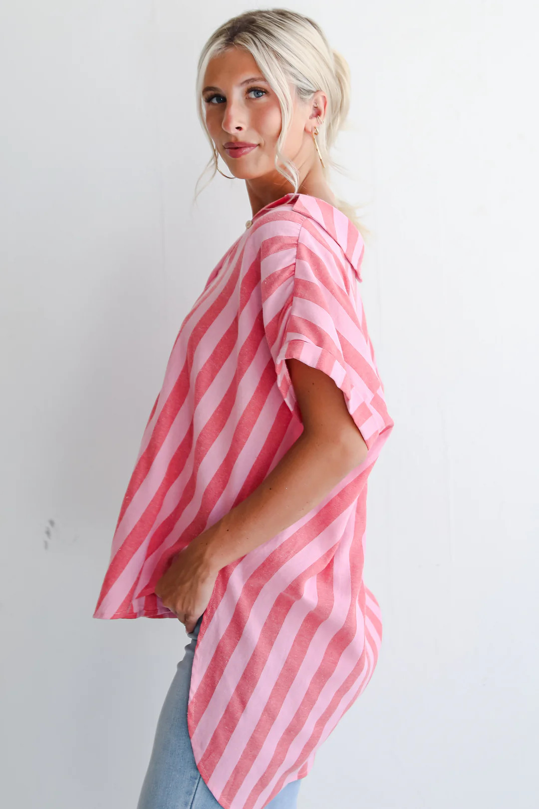 Pretty In Pink Striped Tunic | Dress Up