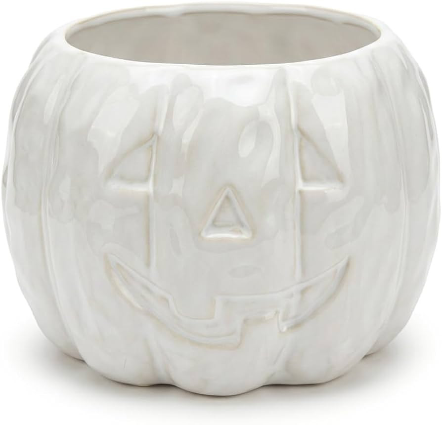 Ceramic Pumpkin Halloween Candy Bowl - Ceramic Jack O Lantern Fall Candy Dish for Porch Decoratio... | Amazon (US)