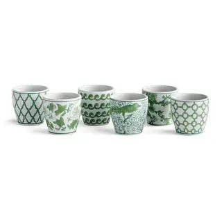 Imperial Chinoiserie Mini Flower Pots | Bed Bath & Beyond