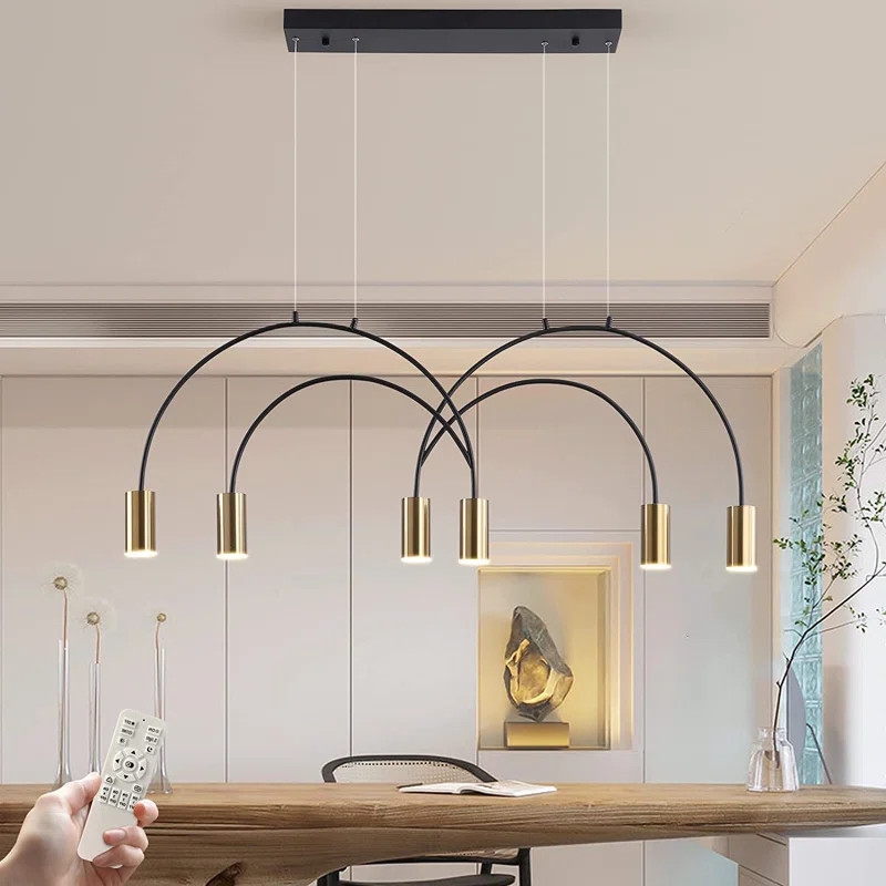 Modern 6 - Light Dimmable Kitchen Island Linear LED Pendant | Wayfair North America