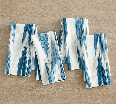 Kravet Ikat Cotton/Linen Napkins - Set of 4 | Pottery Barn (US)