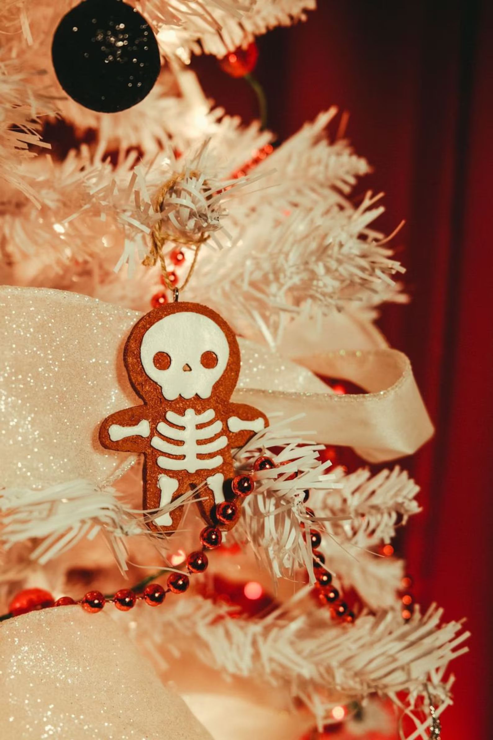Spooky Christmas Tree Ornaments - Gingerbread Skeleton or Spooky Wreath - Your Choice | Etsy (US)