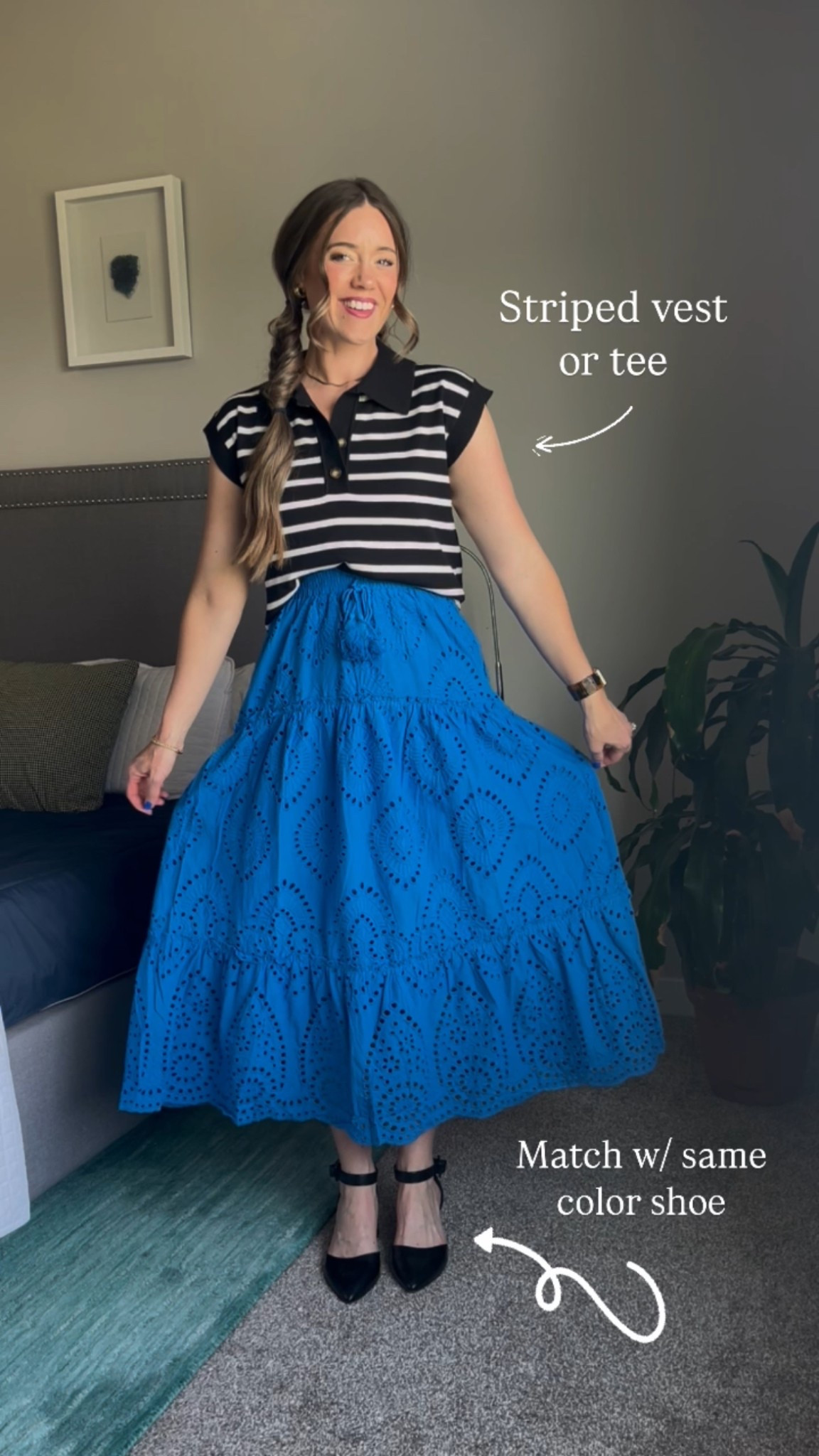 Maxi skirt summer outfit 