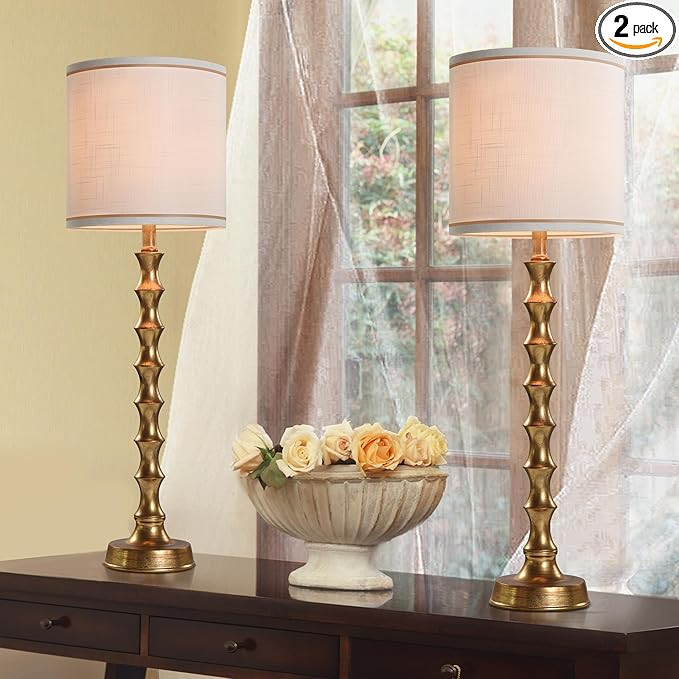 30.5" Buffet Lamps Set of 2 for Living Room, Buffet Lamps for Dining Room, Gold Lamps Set of 2 fo... | Amazon (US)