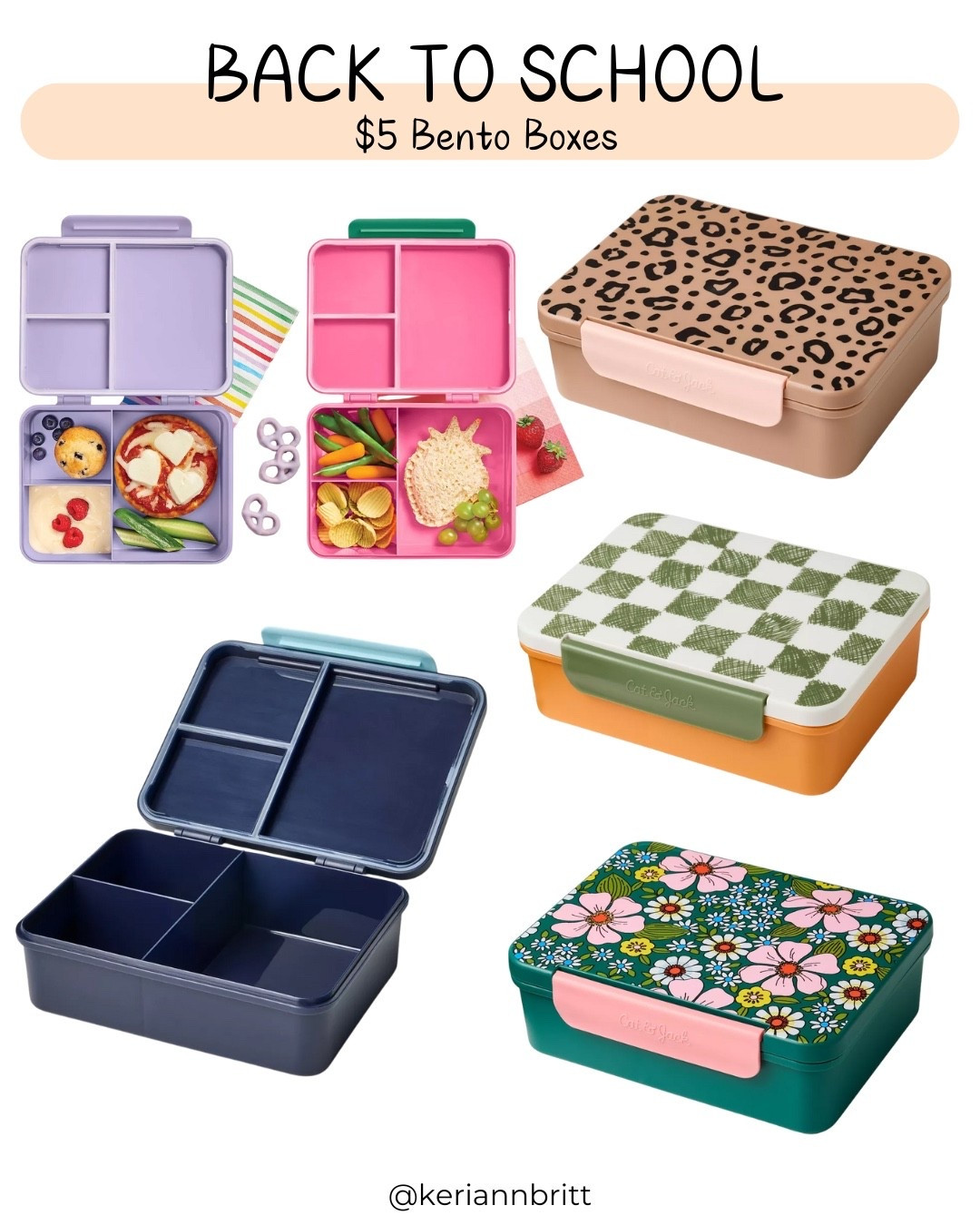 $5 Bento Boxes for School Lunch

back to school shopping / lunch box / bts 2025 / school supplies / food storage / cat and jack / target style / back to school 2025

#LTKSeasonal #LTKKids