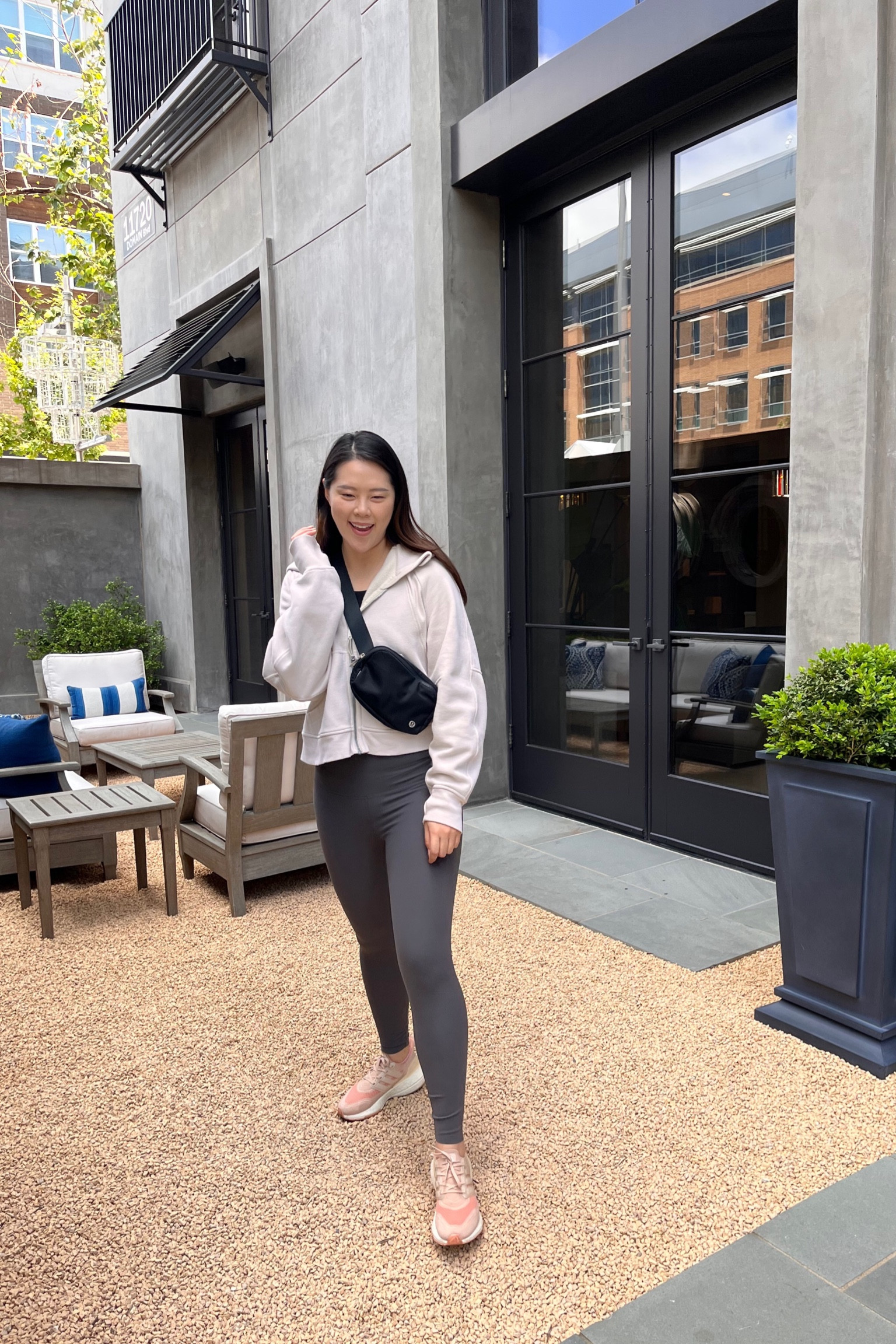 Wearing all the tried and true staples. The lululemon everywhere belt bag is a must when you’re on the go and need something to just hold the essentials. I recently got these leggings from Nike and they feel very similar to the lululemon align leggings but I like the quality a lot better! 

#LTKfit #LTKstyletip #LTKitbag