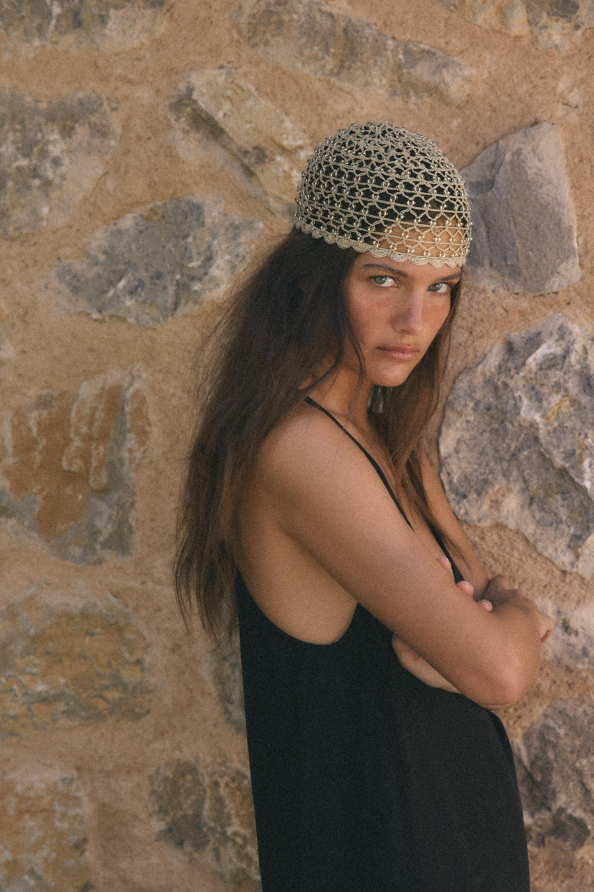 BEADED CROCHET SKULLCAP | Zara US
