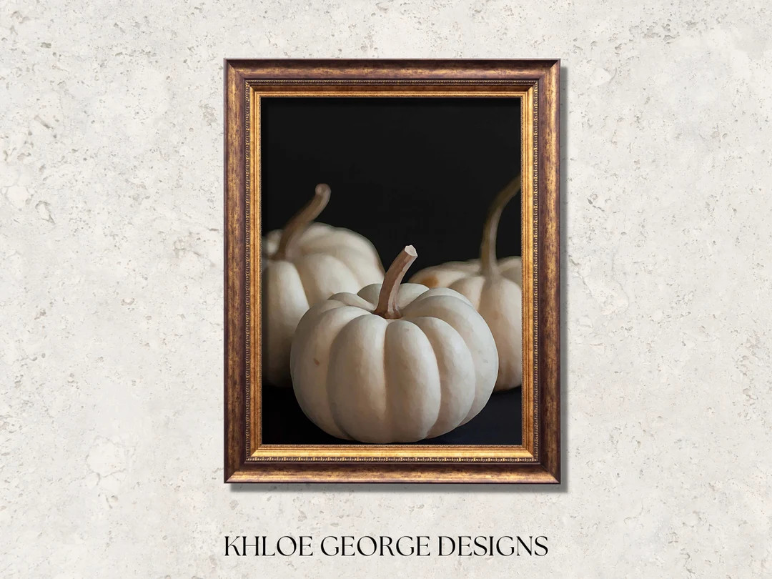 Fall White Pumpkin Vintage Fall Vibes PRINATABLE Artwork, Downloaded Prints, PRINTABLE Wall Art, ... | Etsy (US)