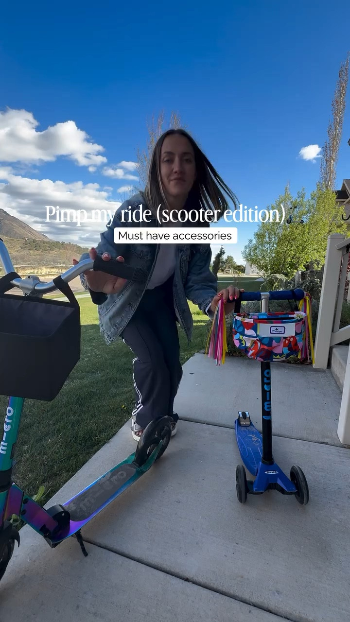 This show was my childhood so ofc I had to make a scooter accessory version.🤣👏 All my favorites from Amazon & @microkickboard #toytestingsisters