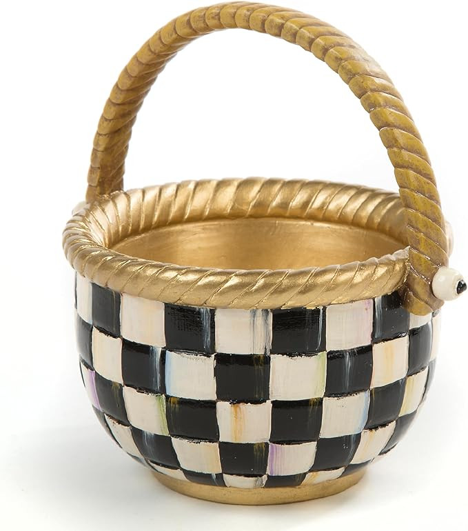 MACKENZIE-CHILDS Courtly Check Small Basket, Cute Basket for Gifts and Storage, Spring and Easter... | Amazon (US)