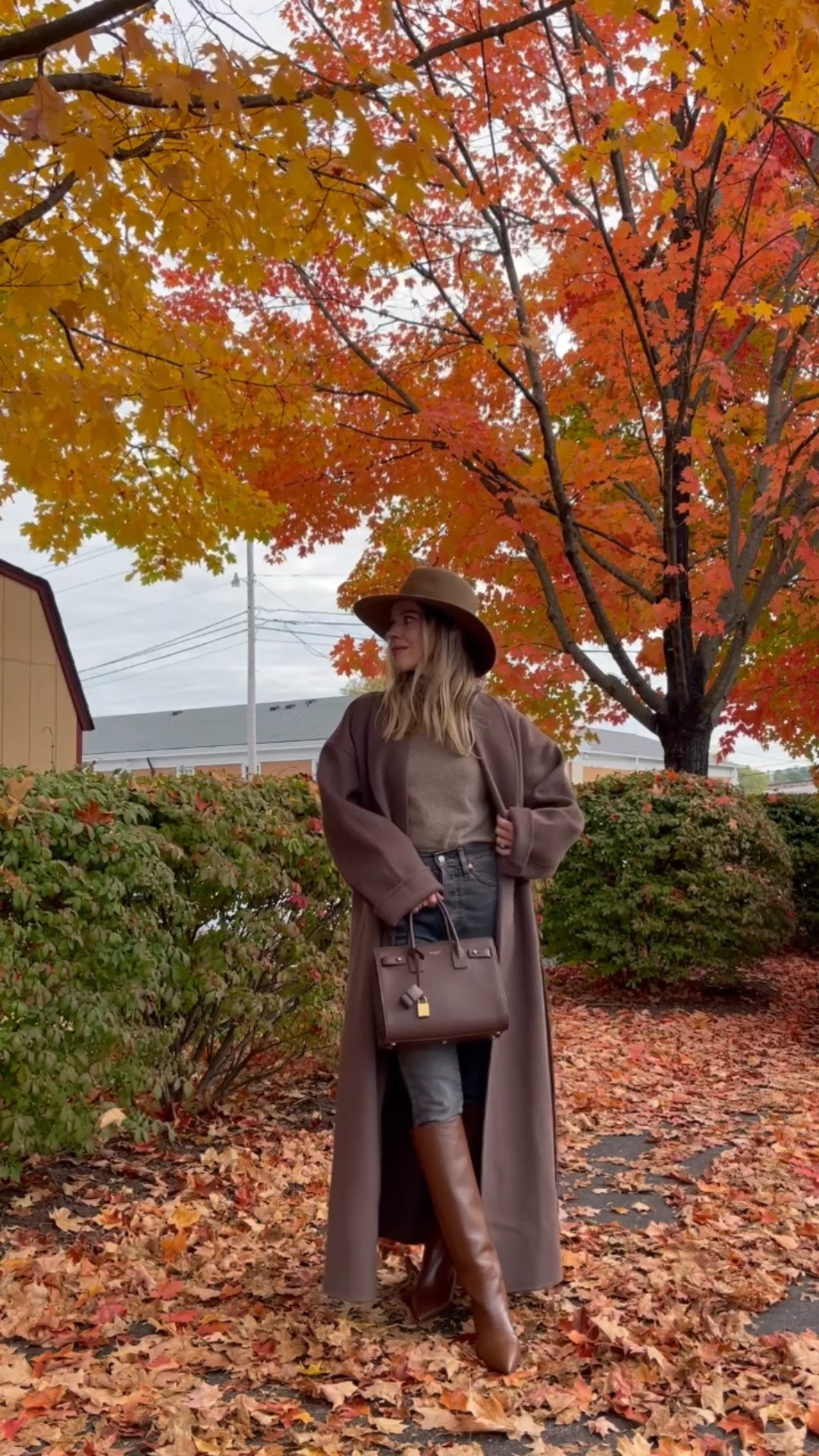 Monochrome fall outfit, dark brown wool coat, wool hat fall outfit, slim jeans with tall boots, classic fall style

#LTKSeasonal #LTKOver40