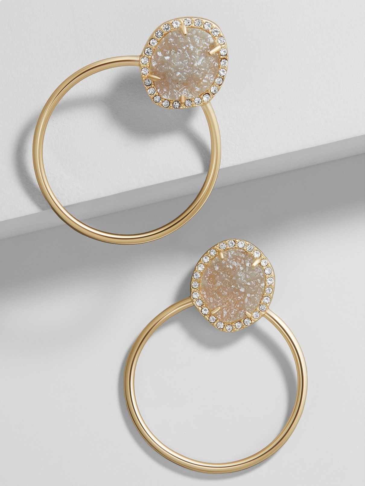 Lutana Druzy Hoop Earrings | BaubleBar (US)