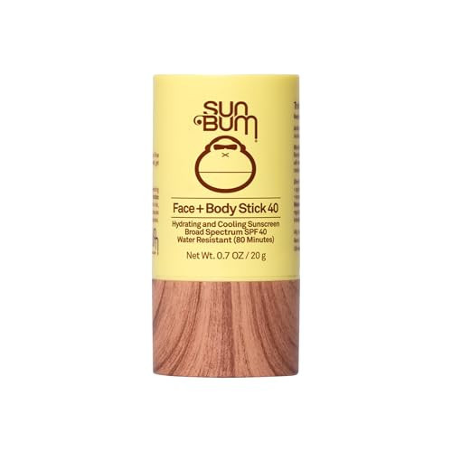 Sun Bum Original SPF 40 Cooling Face and Body Sunscreen Stick - Water resistant Broad Spectrum Facial Sunscreen - Hawaii 104 Act Compliant (Made Without Octinoxate & Oxybenzone) - Travel Size - 0.7 oz | Amazon (US)