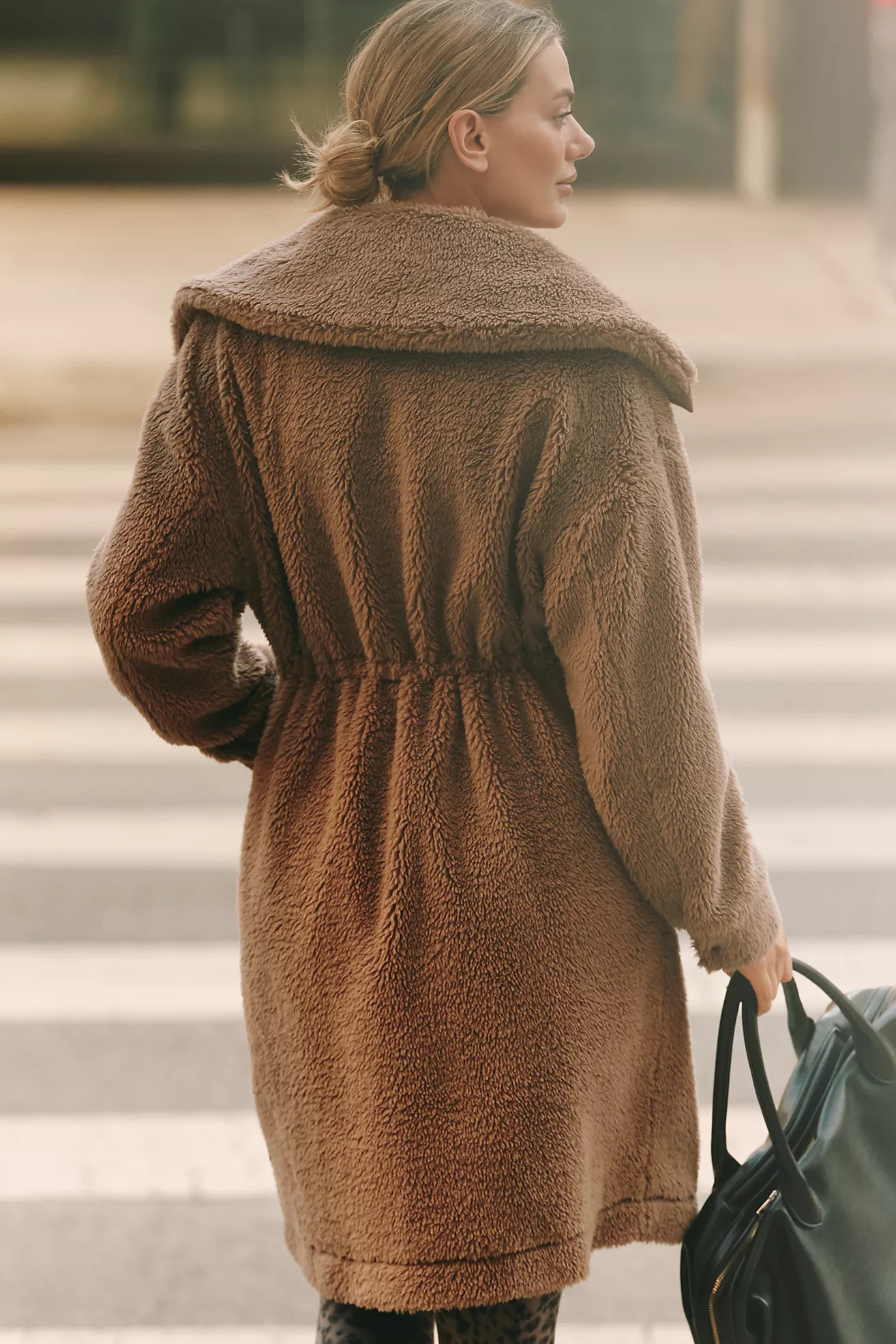 Varley Logan Longline Sherpa Fleece Coat | Anthropologie (US)