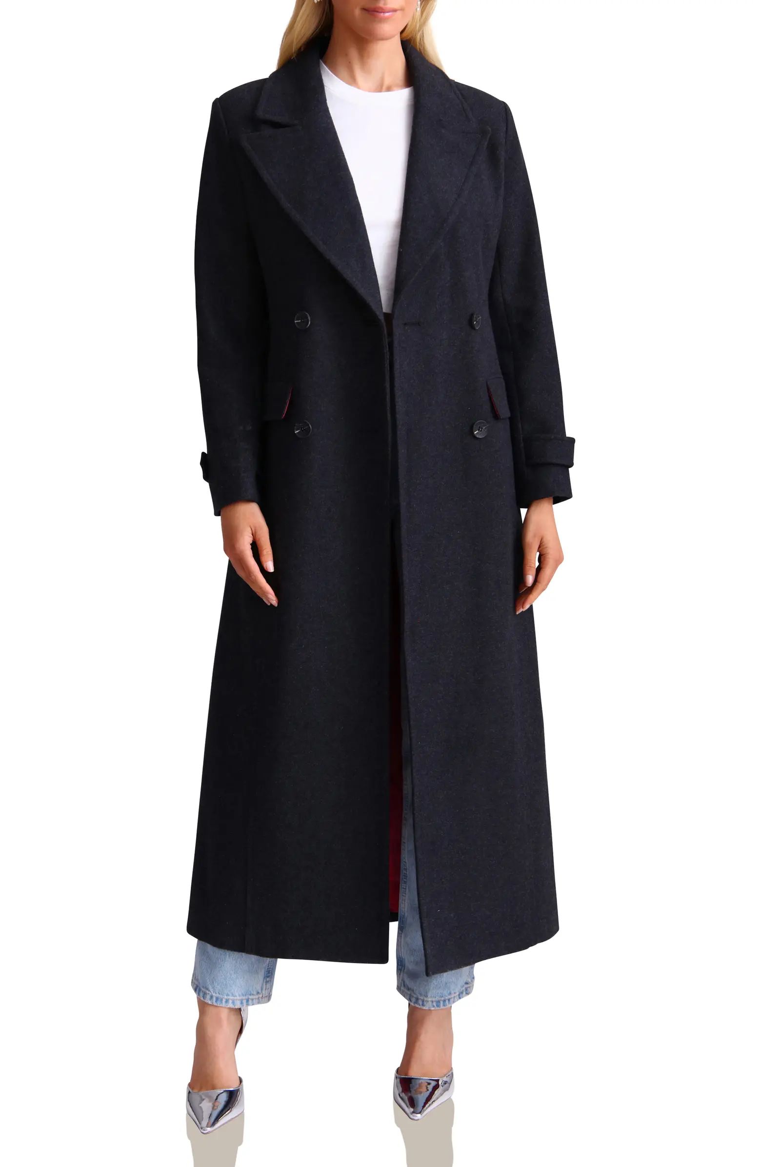 Double Breasted Longline Coat | Nordstrom