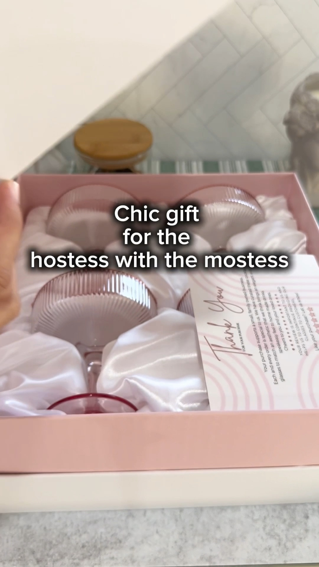 If you’re like me, I’m always trying to find the most unique yet useful and chic gifts out there. Especially when it comes to the hostess with the mostess, because they sure put effort into gathering people together. 

These vintage coupe glasses are stunning and already come in a super cute gift box. 

#momlife #giftideas #partyessentials #giftguide #partyideas 

#LTKmomlife #LTKfoodie #LTKGiftGuide